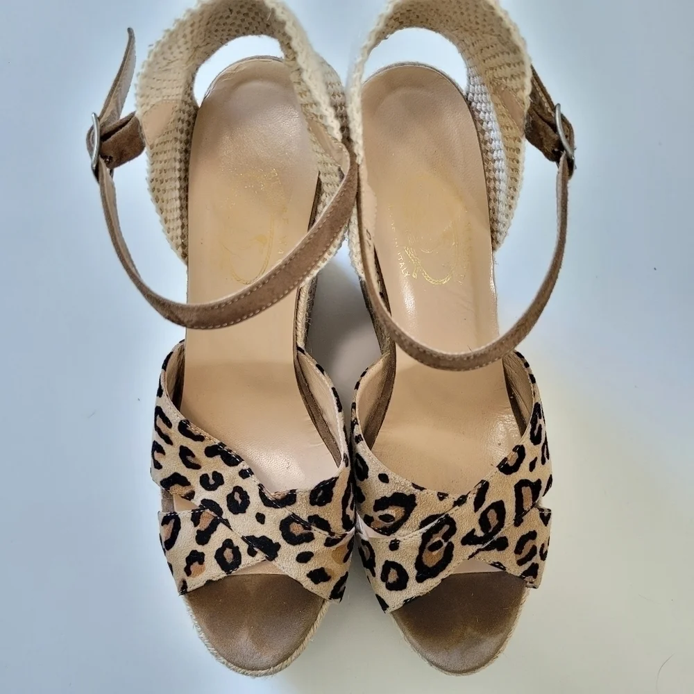 Ettore Masotti Stefy Animal Print Platform Wedge Espadrille